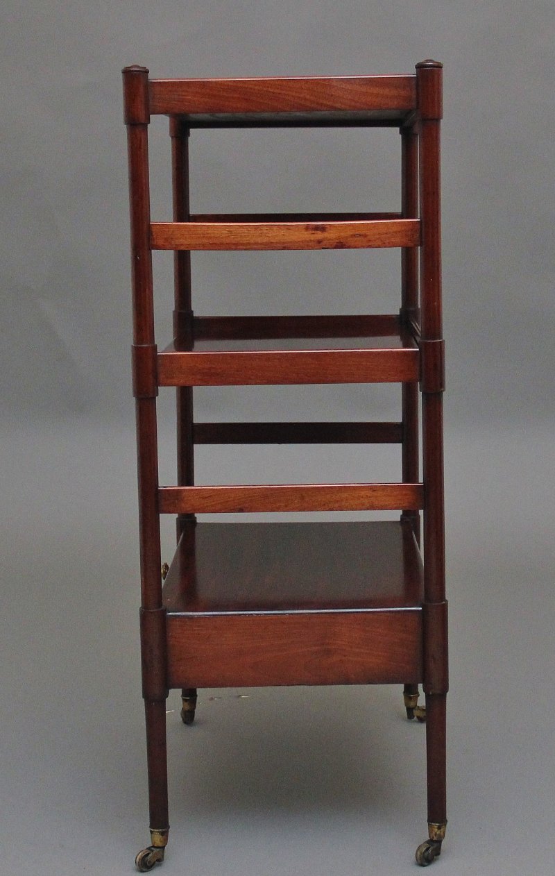 Early 19th Century three tier mahogany side table