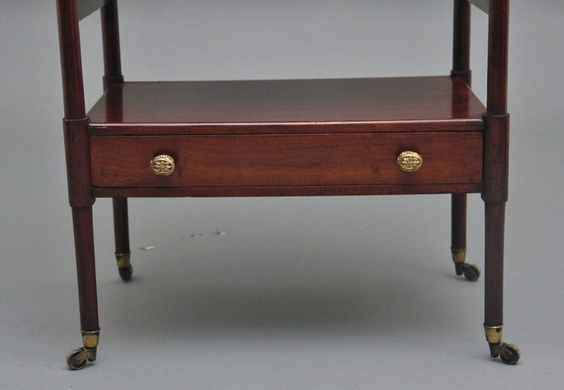Early 19th Century three tier mahogany side table