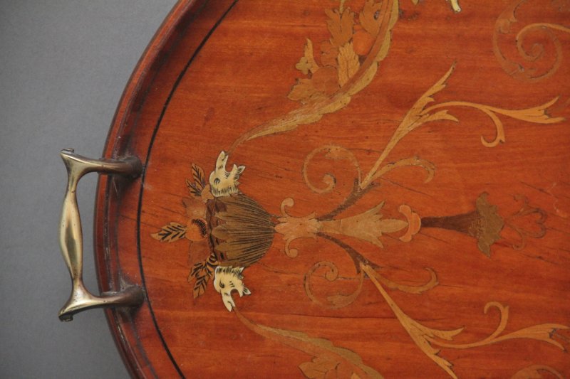 19th Century inlaid satinwood tray