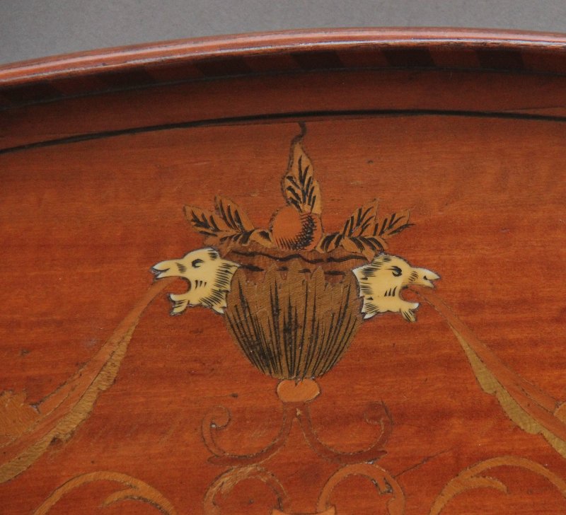 19th Century inlaid satinwood tray