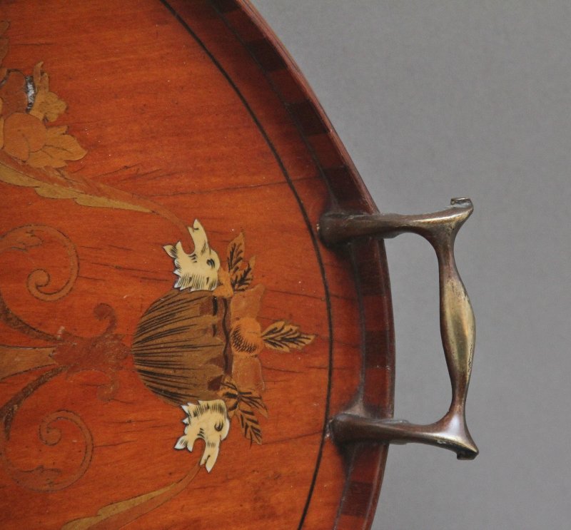 19th Century inlaid satinwood tray