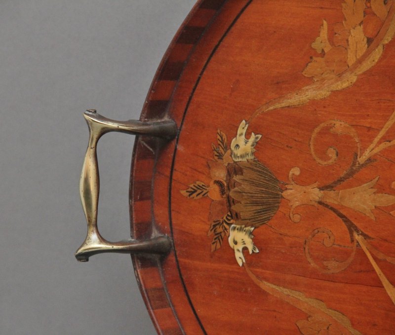 19th Century inlaid satinwood tray