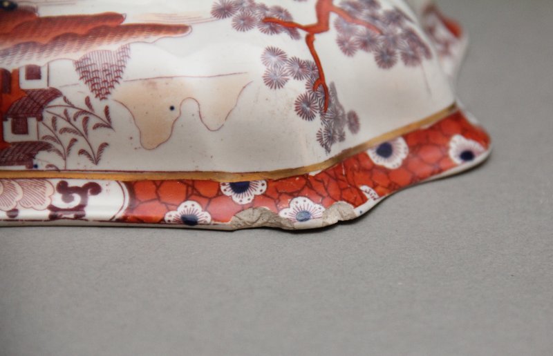 Pair 19th Century Masons iron stone tureens