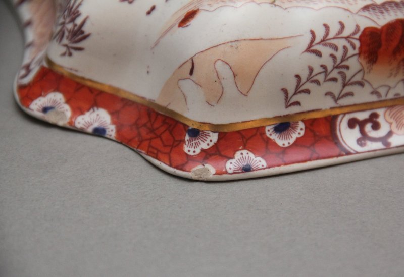 Pair 19th Century Masons iron stone tureens