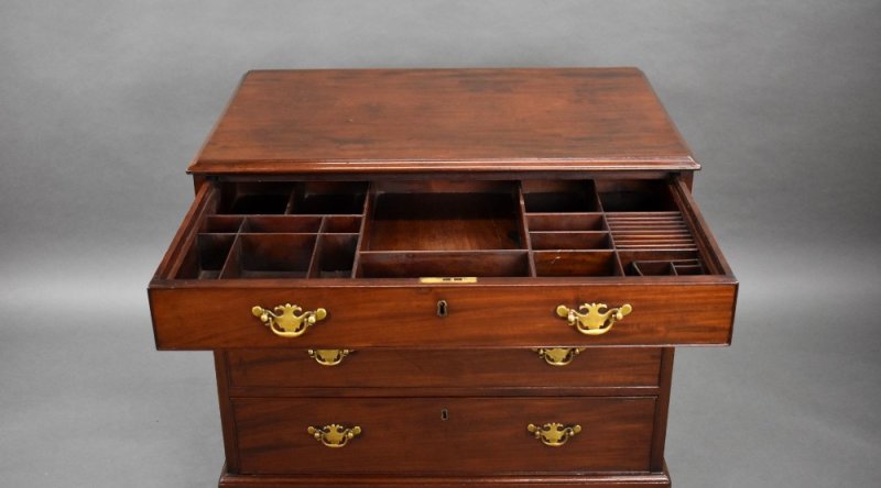 George II Mahogany Dressing Chest Of Drawers