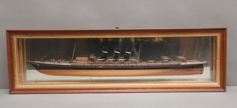 19th Century half model of steam ship New York