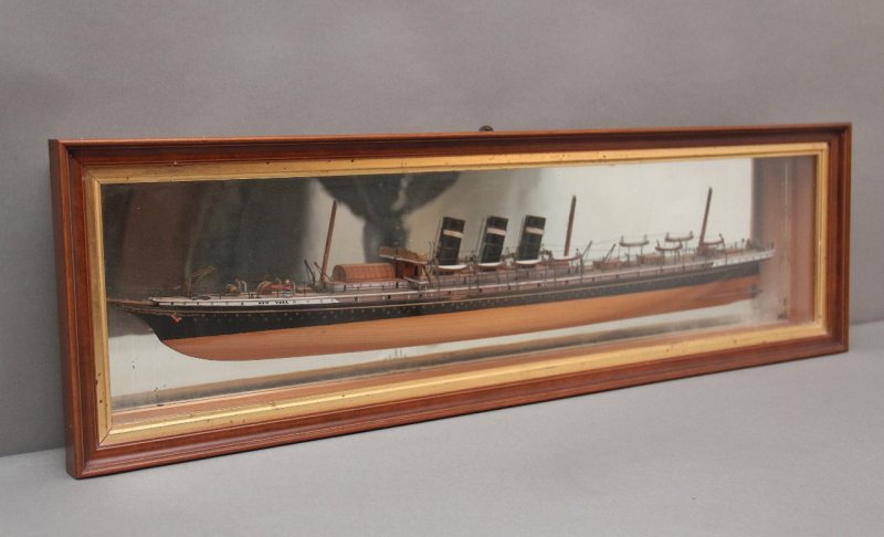 19th Century half model of steam ship New York