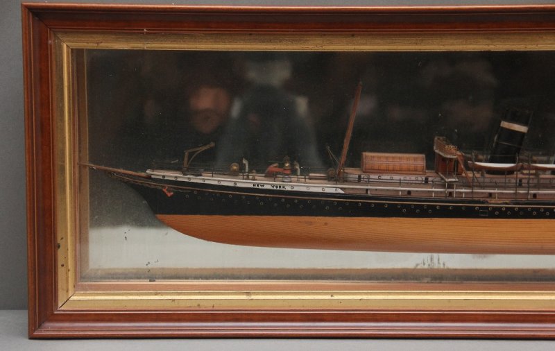 19th Century half model of steam ship New York