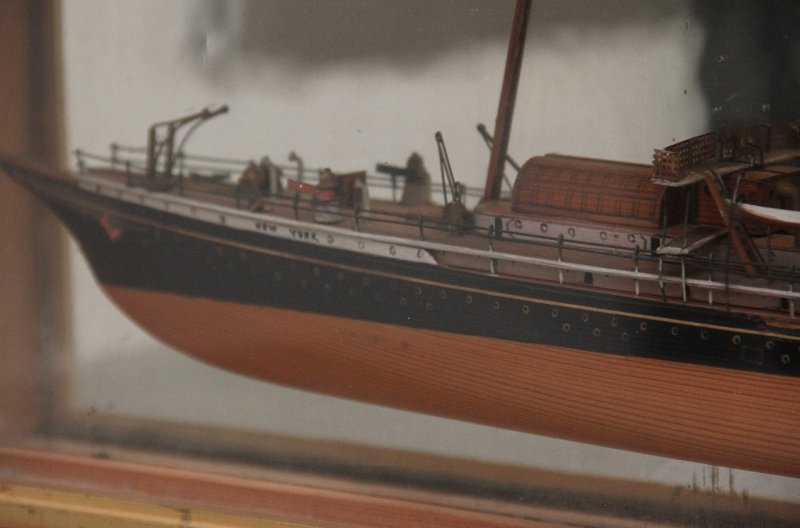 19th Century half model of steam ship New York