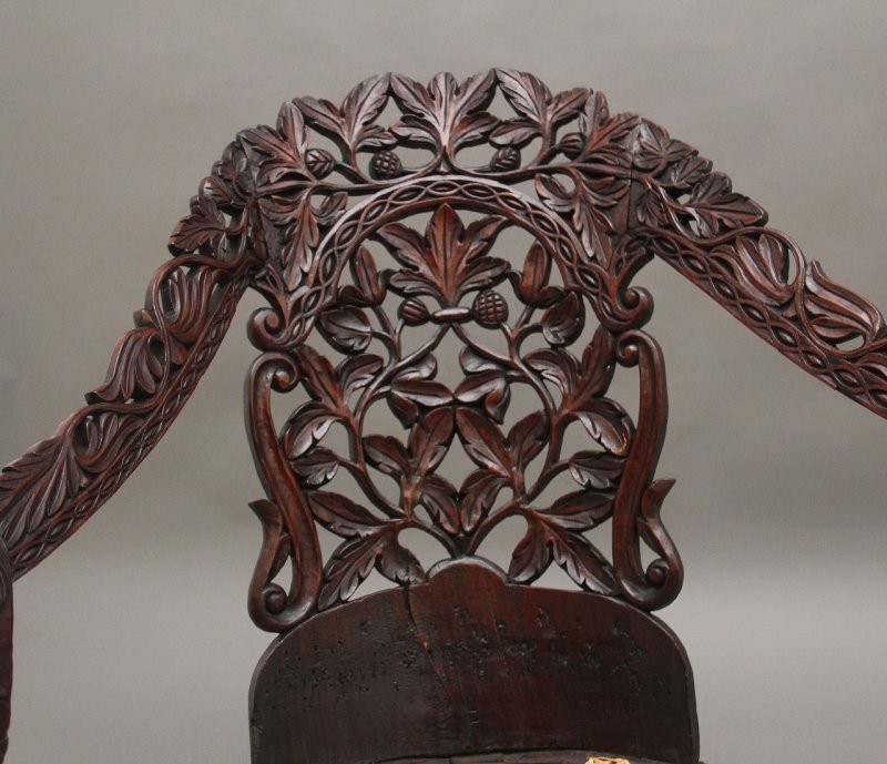 19th Century Anglo Indian carved sofa
