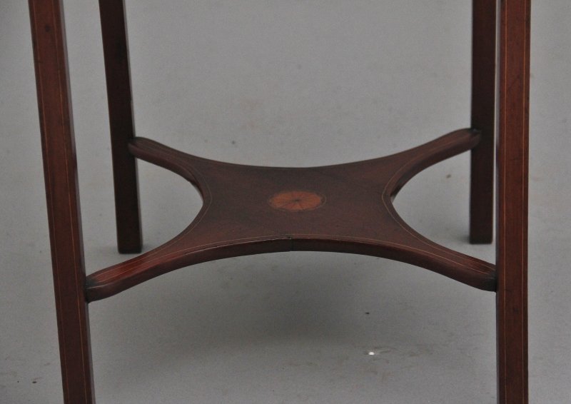 19th Century inlaid mahogany bedside table