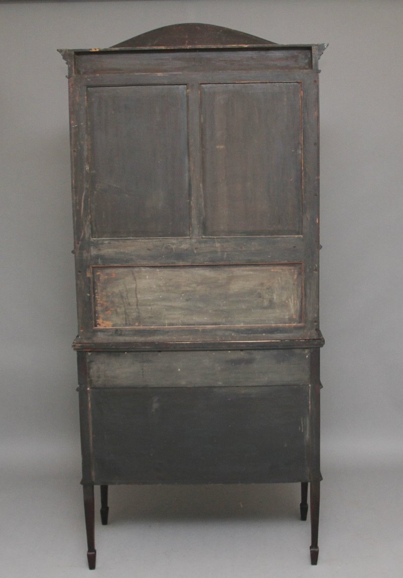 19th Century mahogany and inlaid display cabinet