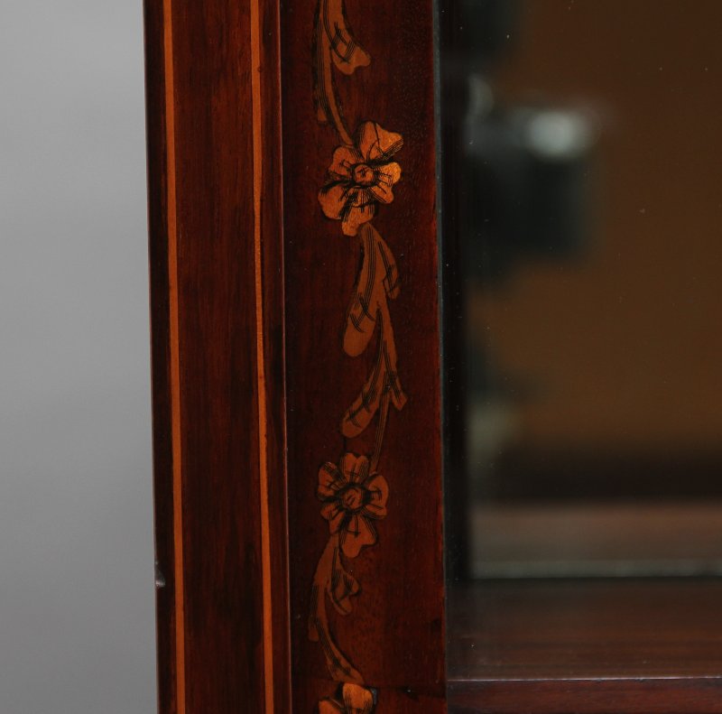 19th Century mahogany and inlaid display cabinet