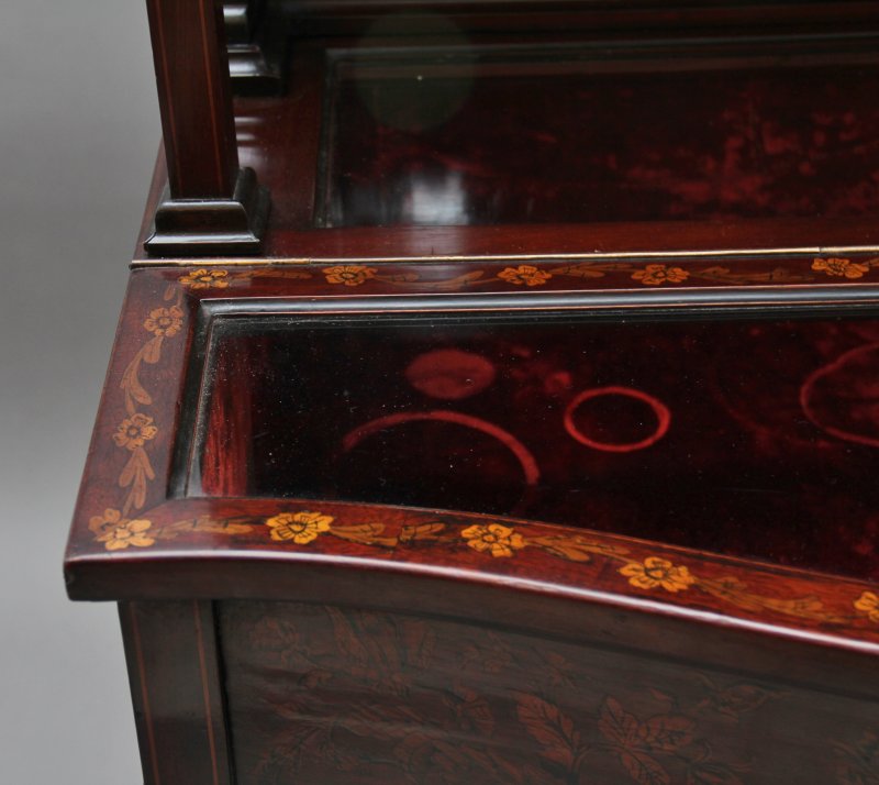 19th Century mahogany and inlaid display cabinet