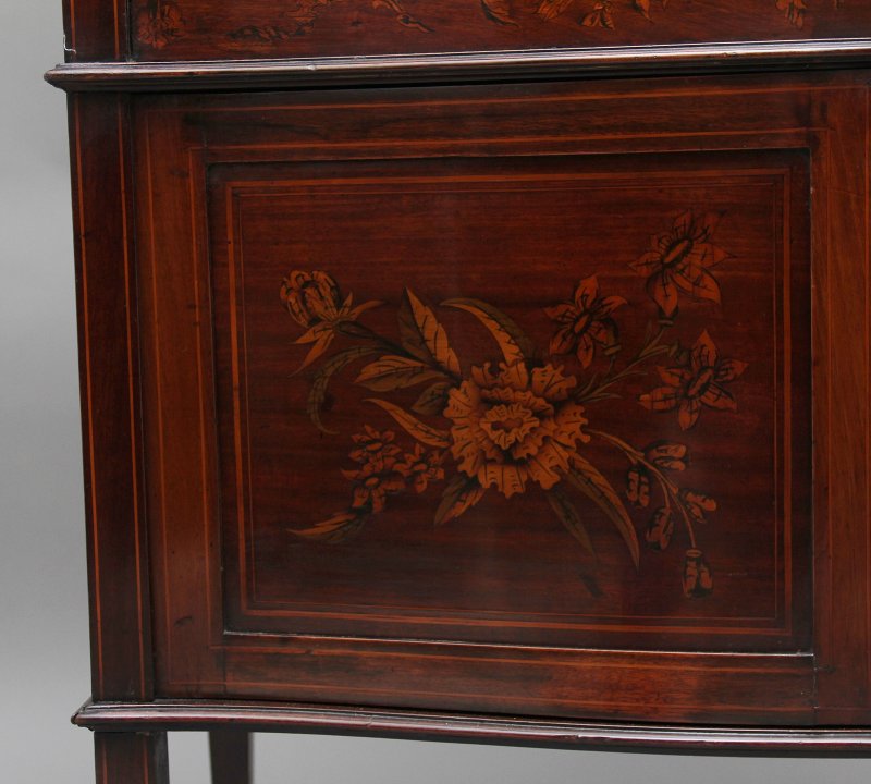 19th Century mahogany and inlaid display cabinet