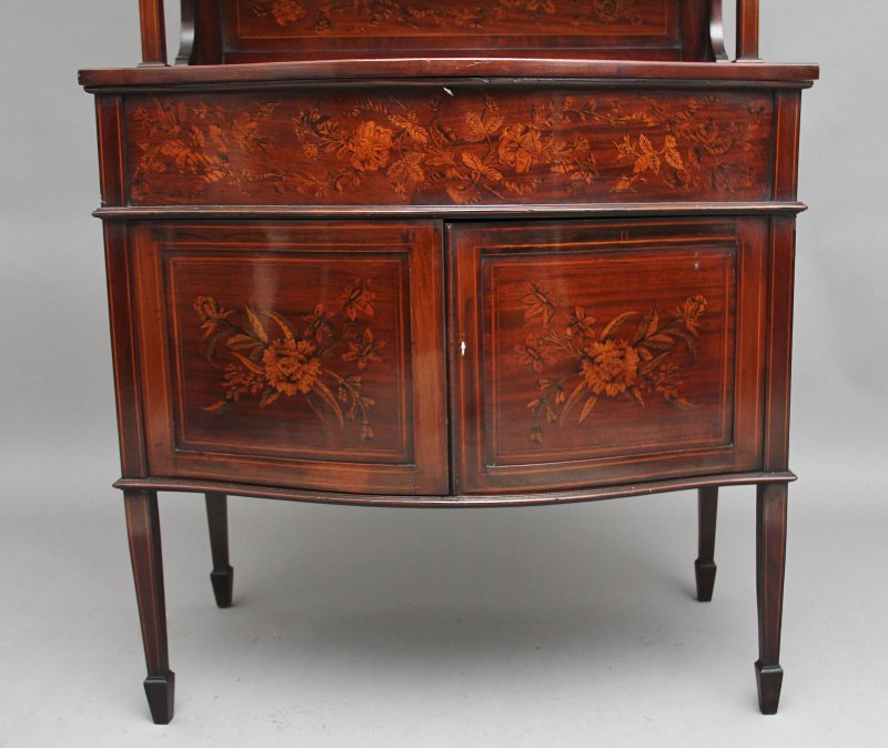 19th Century mahogany and inlaid display cabinet