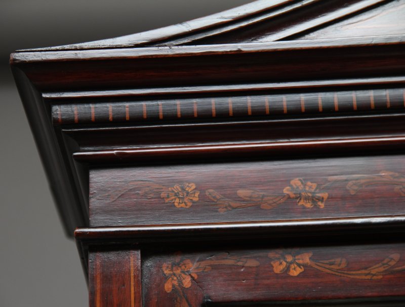 19th Century mahogany and inlaid display cabinet