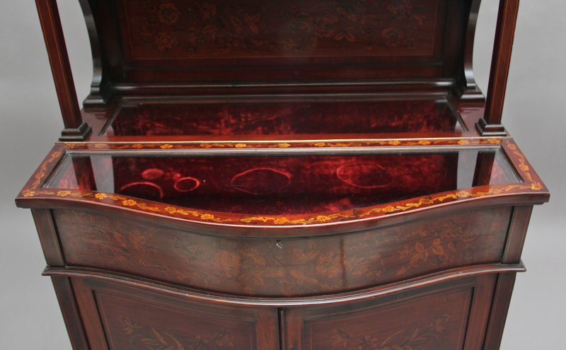 19th Century mahogany and inlaid display cabinet