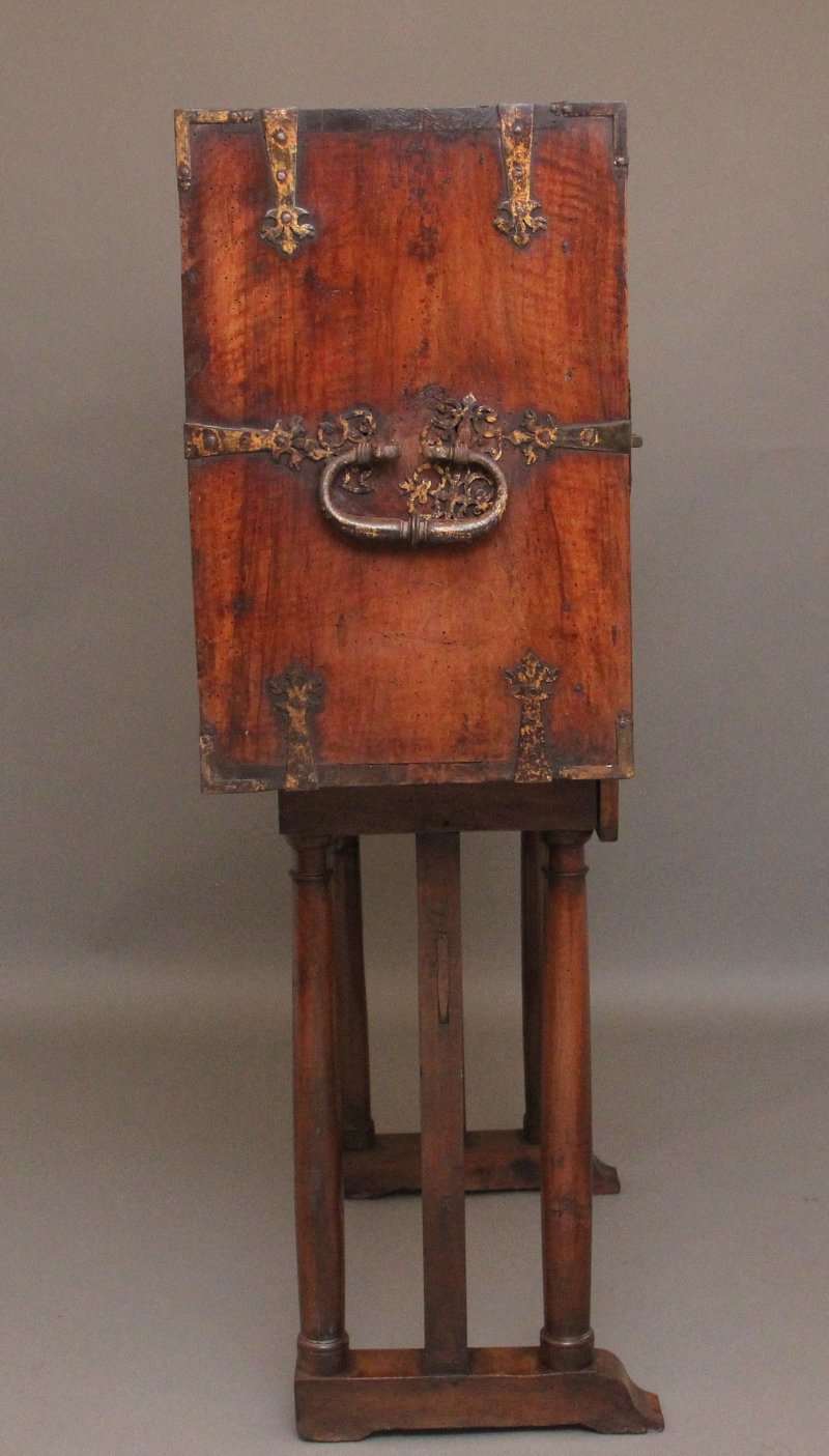 17th Century walnut Vargueno on stand