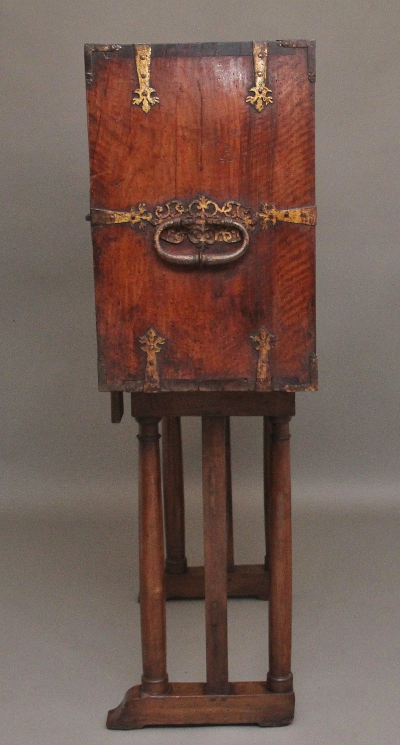 17th Century walnut Vargueno on stand
