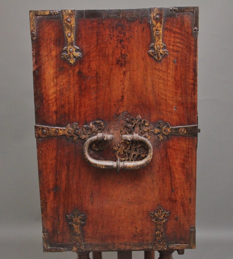 17th Century walnut Vargueno on stand