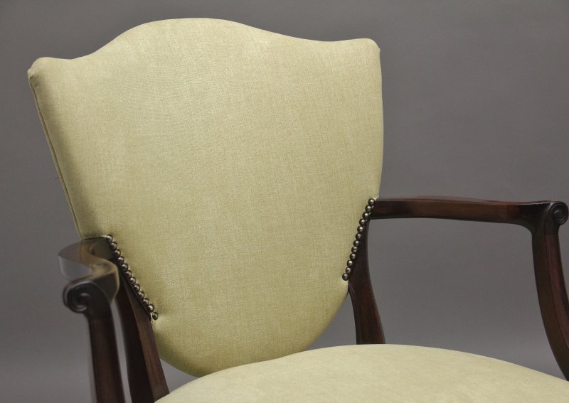 Pair early 20th Century mahogany armchairs