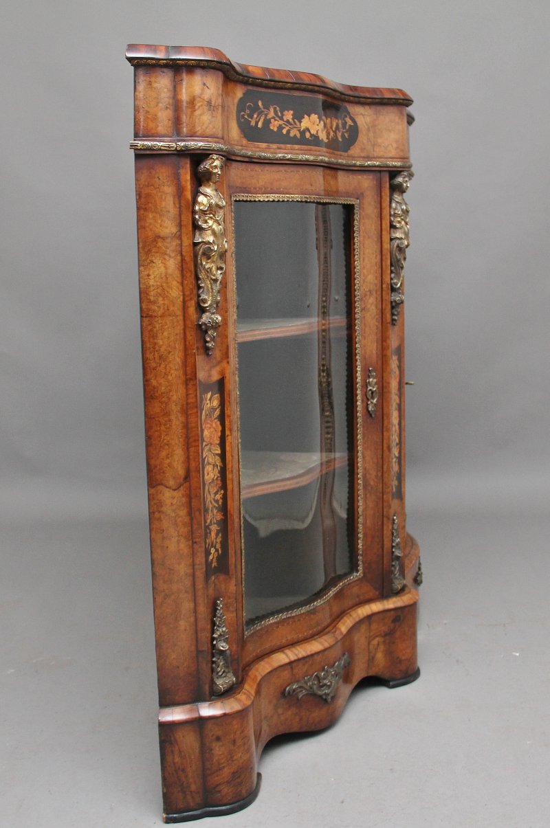 19th Century burr walnut credenza