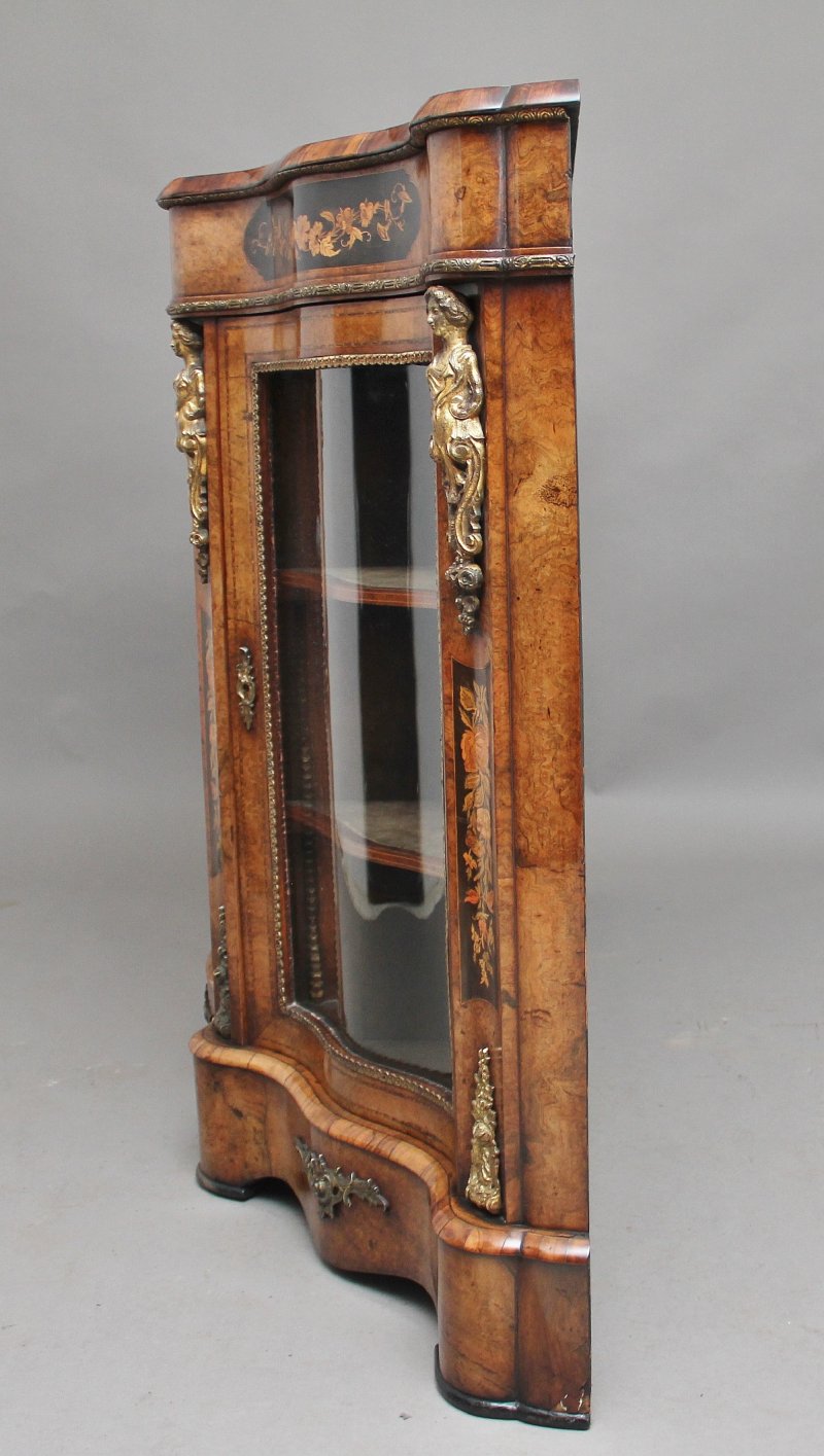 19th Century burr walnut credenza