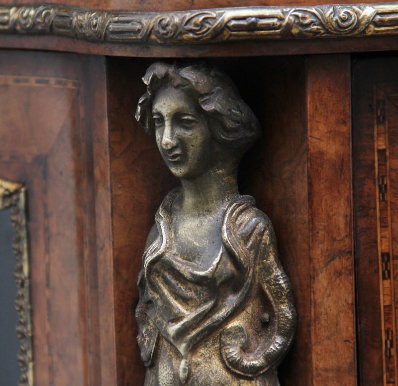 19th Century burr walnut credenza