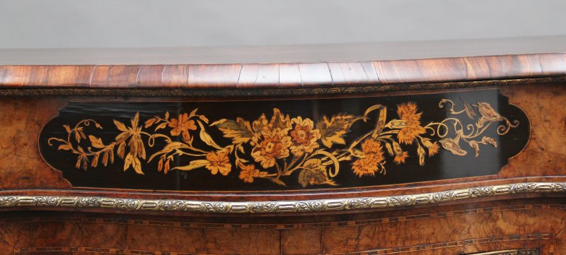 19th Century burr walnut credenza