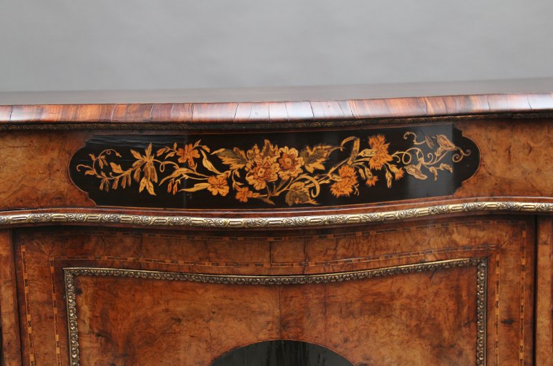 19th Century burr walnut credenza