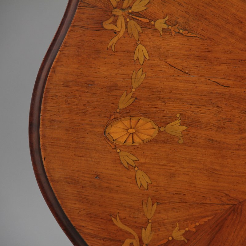 19th Century rosewood and marquetry centre table