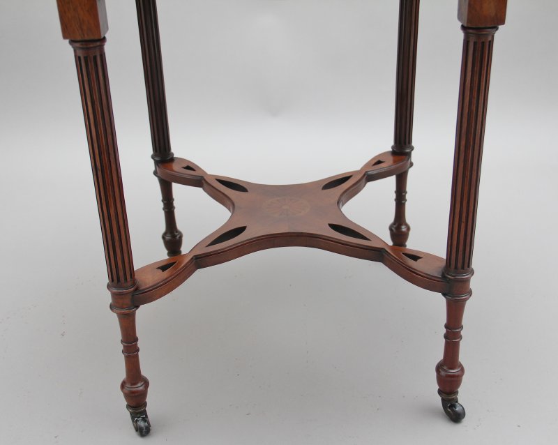 19th Century rosewood and marquetry centre table