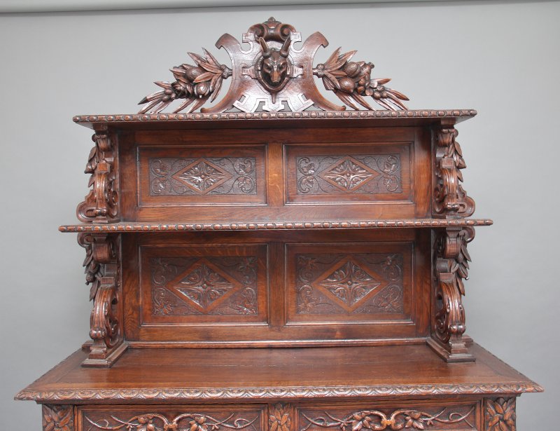 19th Century carved oak buffet