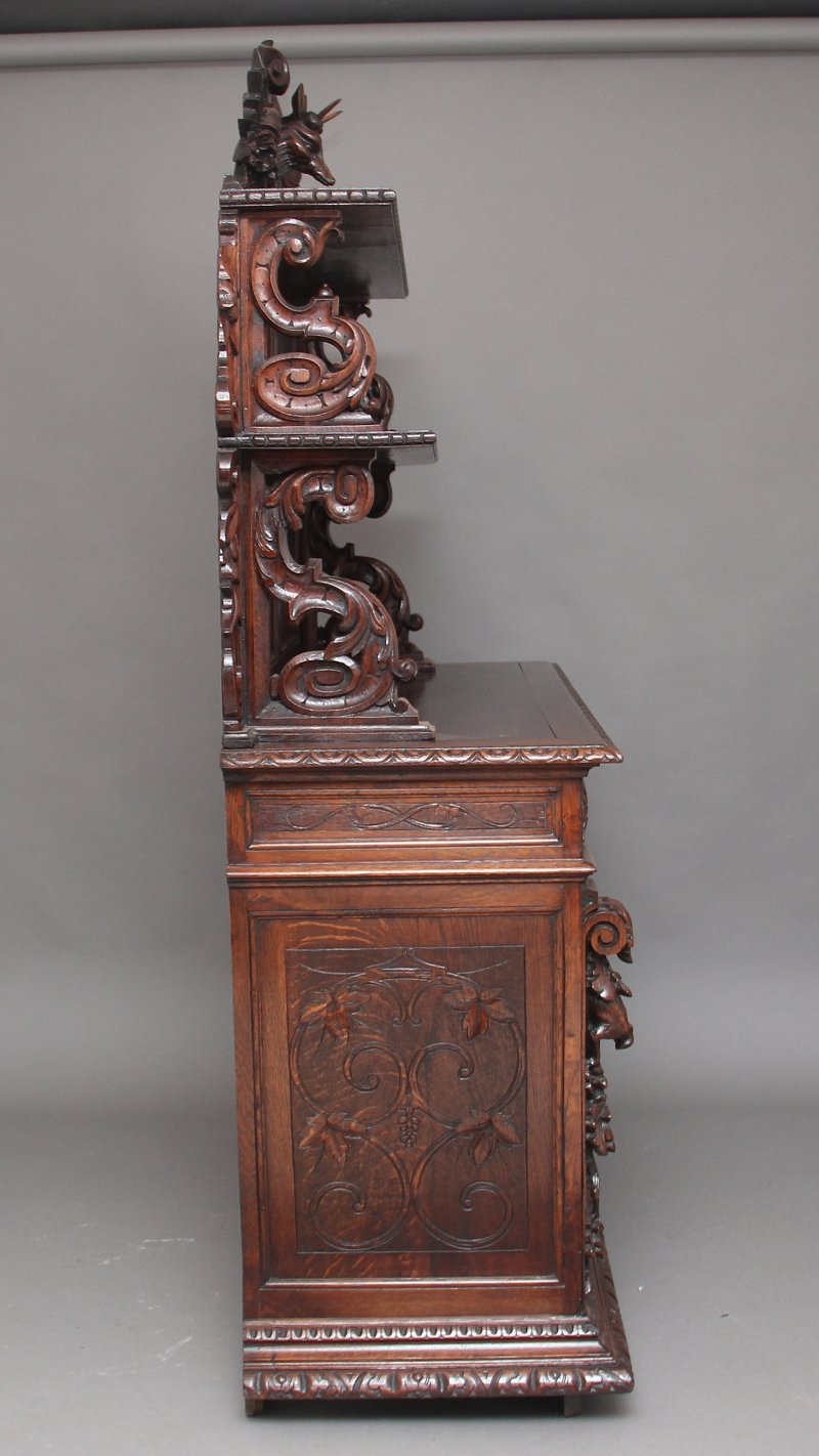19th Century carved oak buffet