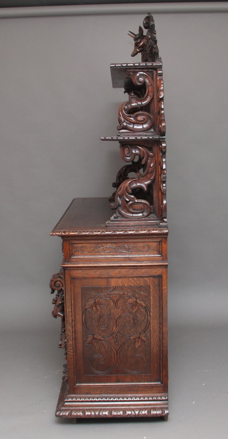 19th Century carved oak buffet