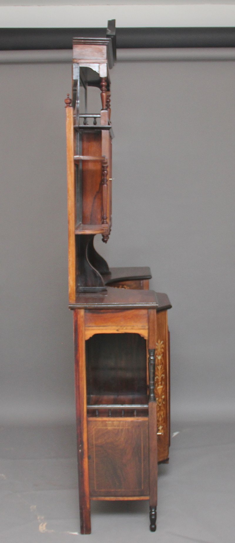 19th Century rosewood and inlaid cabinet