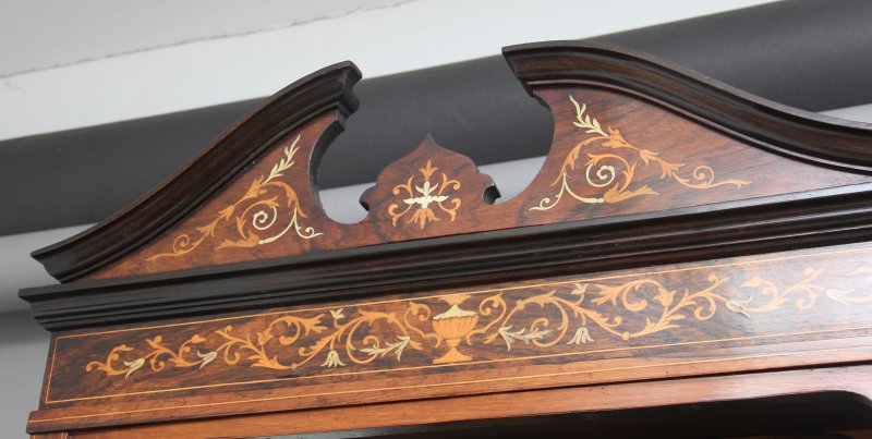 19th Century rosewood and inlaid cabinet
