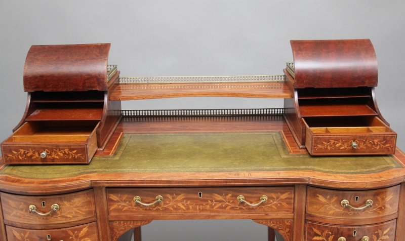 19th Century inlaid mahogany desk