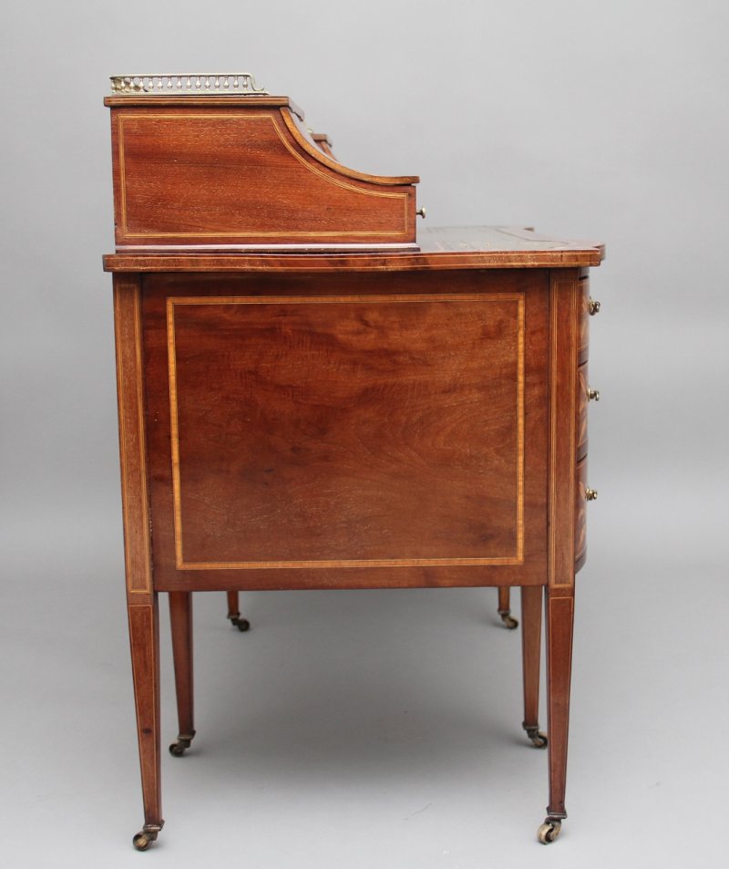 19th Century inlaid mahogany desk
