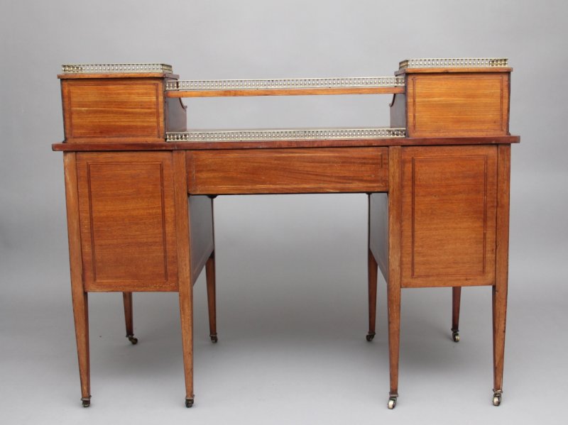 19th Century inlaid mahogany desk