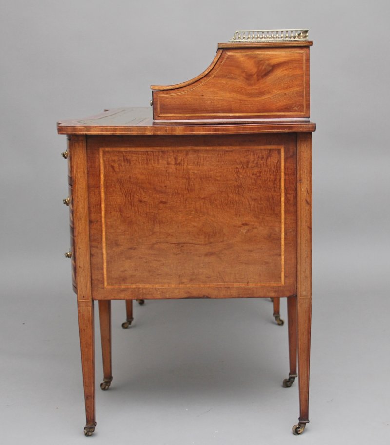 19th Century inlaid mahogany desk