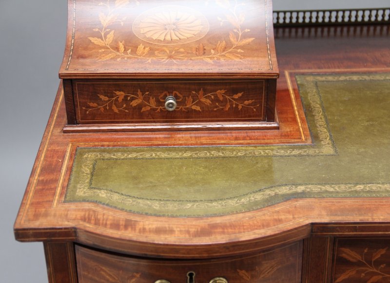 19th Century inlaid mahogany desk