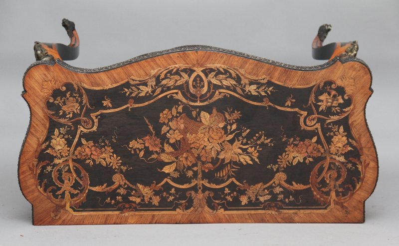 19th Century ebonised marquetry & ormolu card table