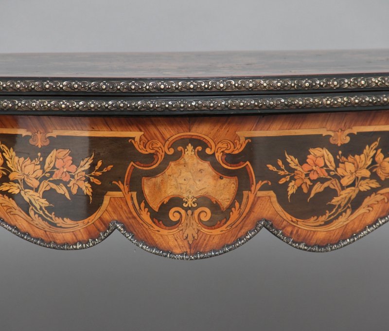 19th Century ebonised marquetry & ormolu card table