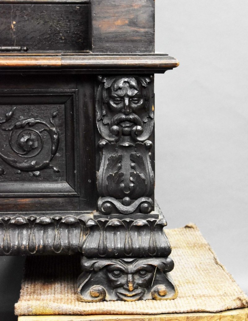 19th Century Heavily Carved Oak Settle