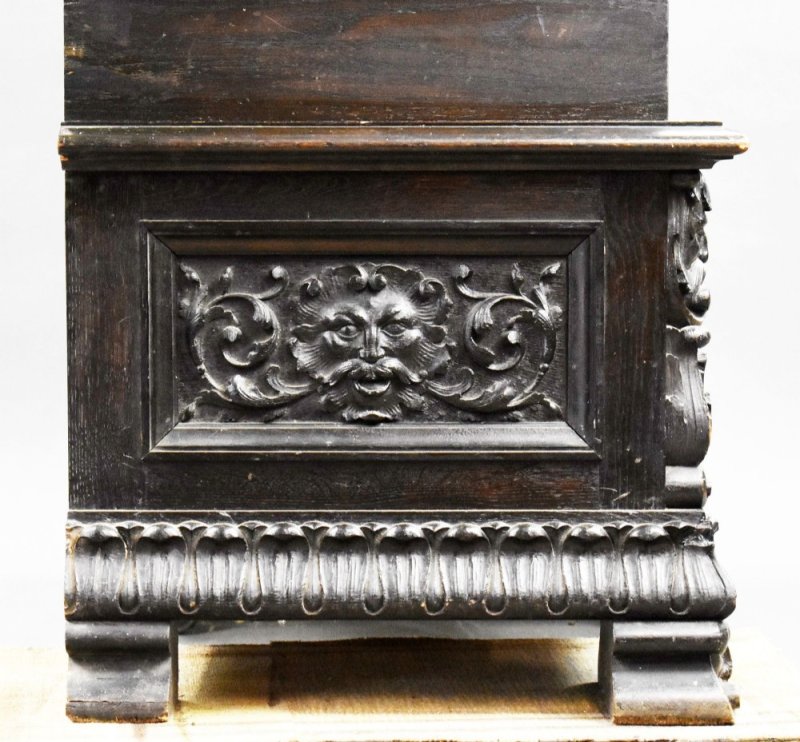 19th Century Heavily Carved Oak Settle