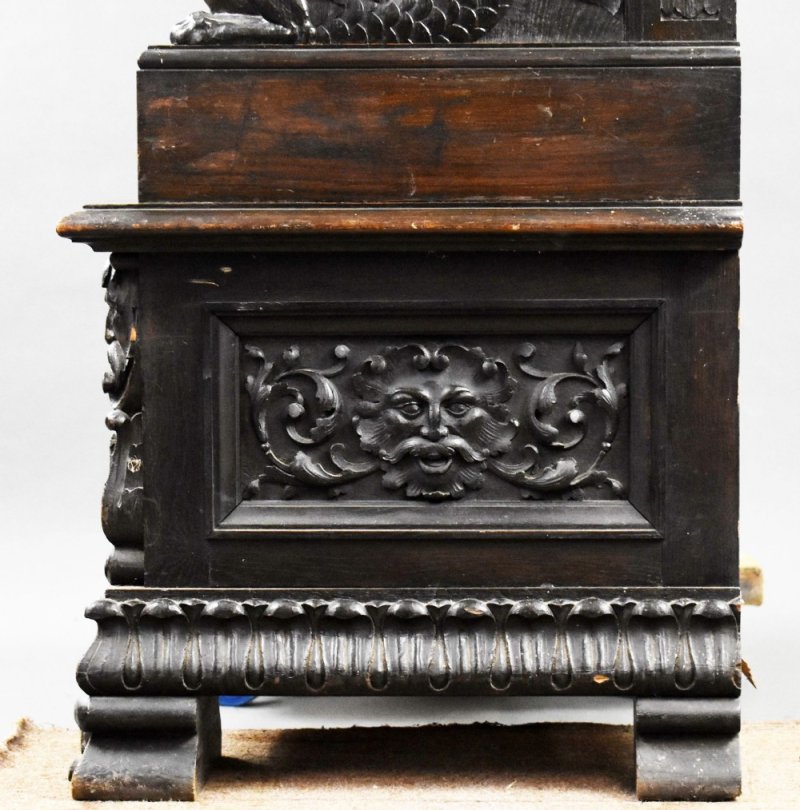 19th Century Heavily Carved Oak Settle