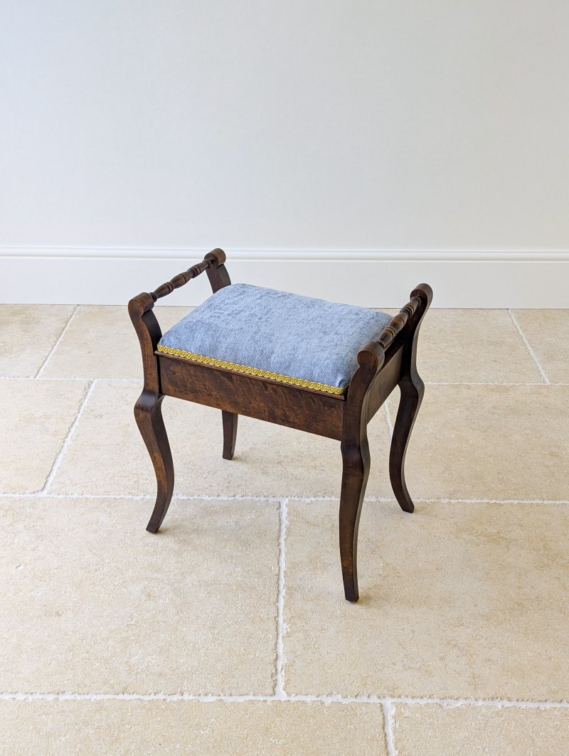 Antique Victorian Mahogany Piano Stool with Storage c.1890