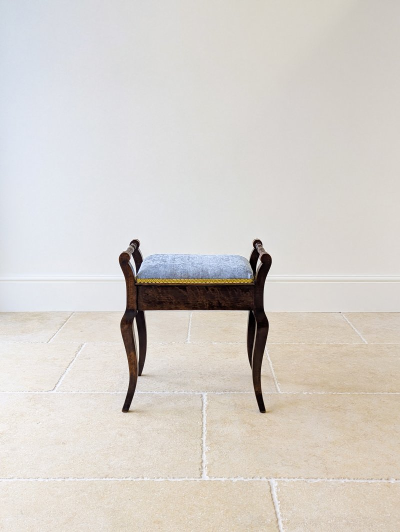 Antique Victorian Mahogany Piano Stool with Storage c.1890